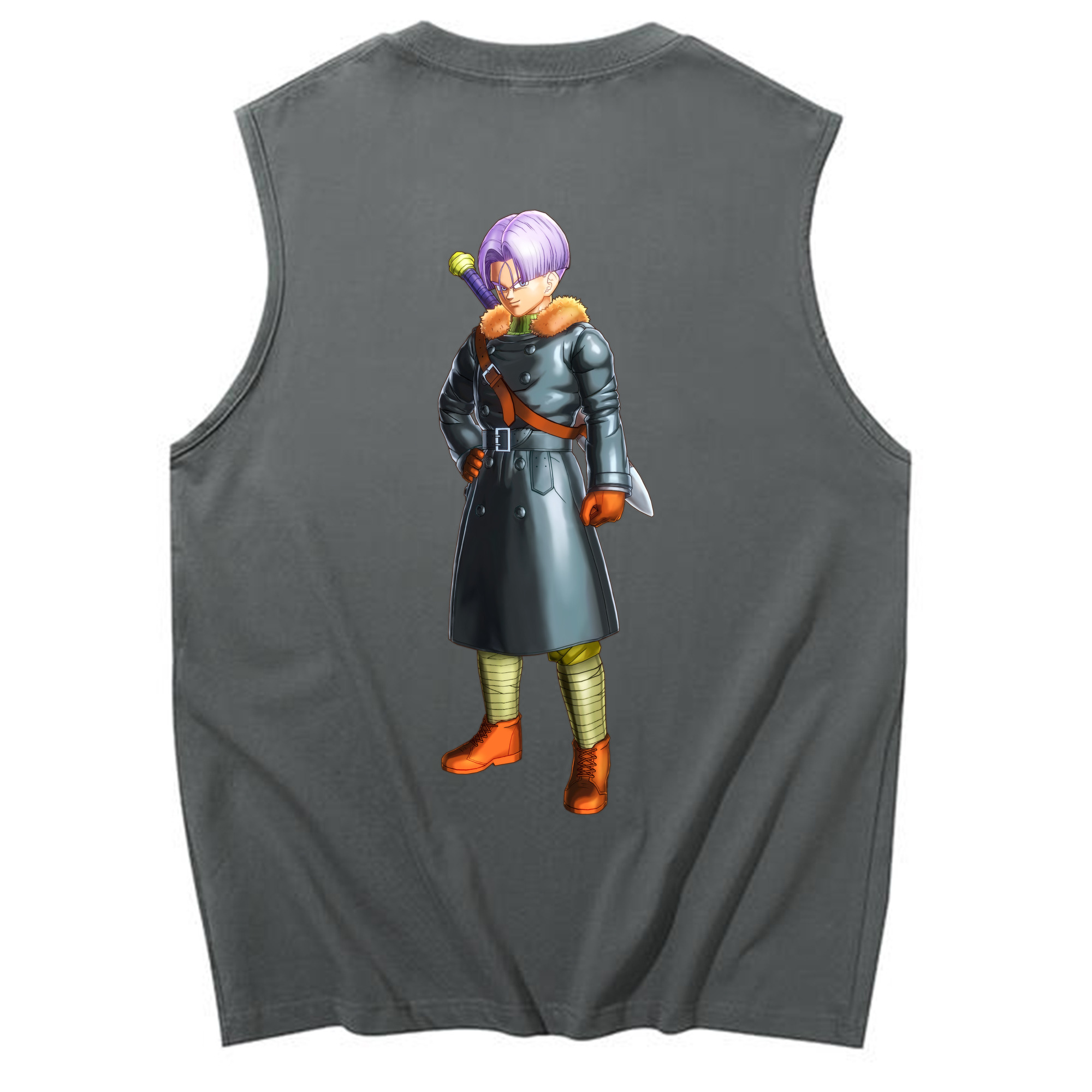 （画像用） ドラゴンボール トランクス（Torankusu）DRAGON BALL Trunks コットン100％タンクトップ（背面プリント）